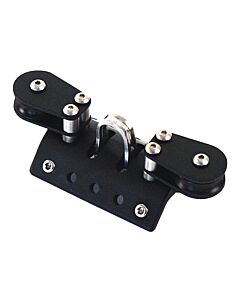 Traveller X track with 6 nylon wheels and control line sheaves