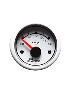 OLIEDRUK METER wit 25PSI