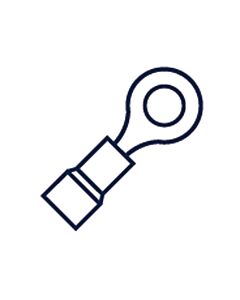 Cosse ronde œillet 6mm bleu (6)
