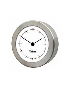 Stainless steel brushed clock 100mm