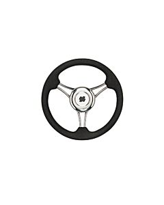 Ultraflex steering wheel V21B Stainless steel 350 PU black