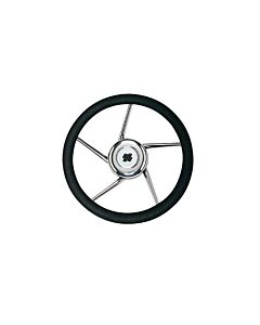 Ultraflex steering wheel V01 Stainless steel 350 PU black