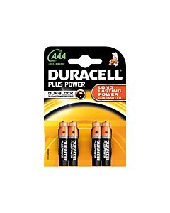 DURACELL PLUS MN2400, AAA, 4-PACK