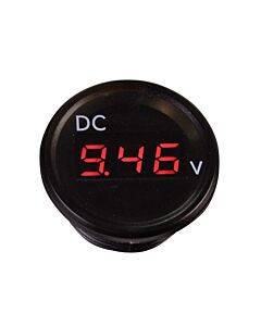 VOLTMETER zwart 2.5-30V MET FLUSH FRAME (TERMINALS)