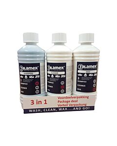 Talamex All-in-one maintenance set shampoo, cleaner and boatwax 3 x 500ml