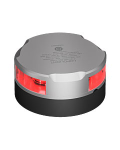 LED navigatie lichten Lopolight 200-014ST DUB  maat 360° rood met strobbe horizontale installatie zichtbaarheid 2 Nm. voor jachten 0-5