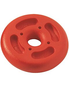 donut. rood. diameter 40 mm. lijn diameter 10 mm