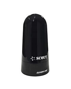 Antenne TV Marine Scout Black Wave 360° Ø11 cm – Antenne TV/FM Compacte (Noir)