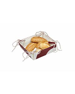 Zeildoek broodmand Bread Basket rood