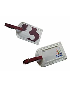 Zeildoek bagagelabel Sea Label rood