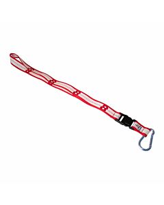 Zeildoek keycord / lanyard Sea Cord 2,5 cm rood